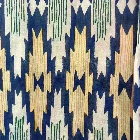 Robert Roller Rabbit Aztec Button Down Long Sleeve Shirt size Small Western - Picture 3 of 6